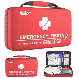 Portable 121-Piece Survival First Aid Kit, Compact EVA Case