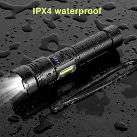 LED Rechargeable Flashlight (Option: Black)