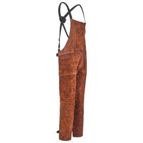 Leather Welding Apron Split Leg, Heavy Duty Cowhide Flame Resistant Welding Pants for Men Women (size: M)
