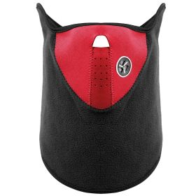 Half Face Mask Breathable Windproof Dustproof Neck Warmer for Bike Motorcycle Racing (Color: Red, size: One size)